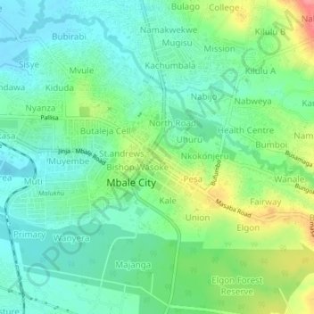 Duka topographic map, elevation, terrain