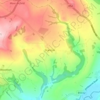 Stanton topographic map, elevation, terrain