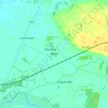 Milin topographic map, elevation, terrain