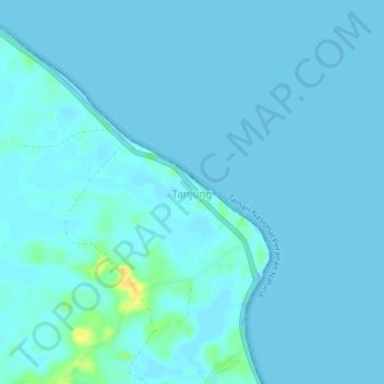 Tanjung topographic map, elevation, terrain