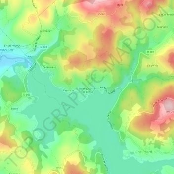 Blaisy topographic map, elevation, terrain