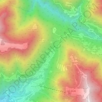 Somadino topographic map, elevation, terrain
