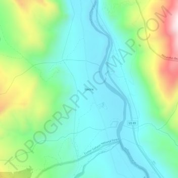 Electric topographic map, elevation, terrain