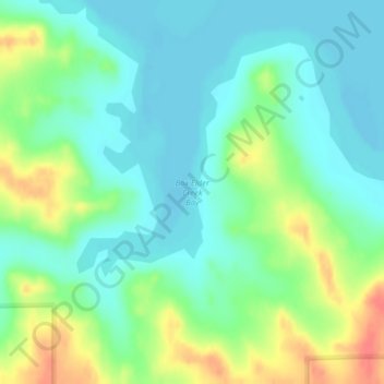 Box Elder Creek Bay topographic map, elevation, terrain