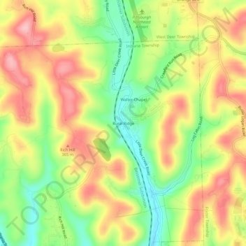 Rural Ridge topographic map, elevation, terrain