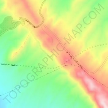 Mozdooran Cave topographic map, elevation, terrain