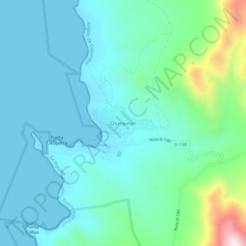 Chungungo topographic map, elevation, terrain
