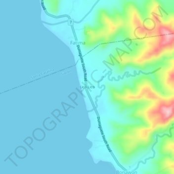 Lico-Lico topographic map, elevation, terrain
