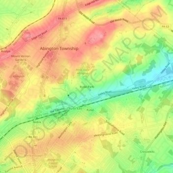 Rydal Park topographic map, elevation, terrain