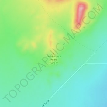 Dead Horse Point topographic map, elevation, terrain
