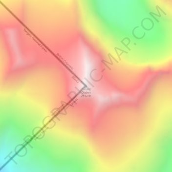 Mount Ogden topographic map, elevation, terrain