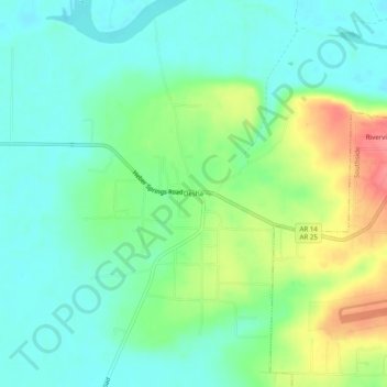 Desha topographic map, elevation, terrain