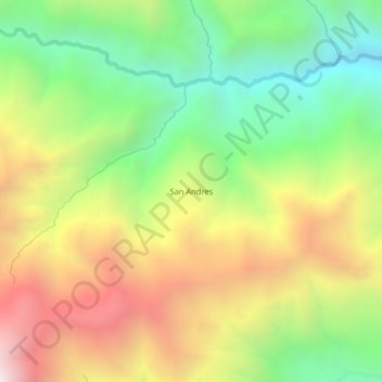 San Andres topographic map, elevation, terrain
