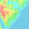 Umtentweni topographic map, elevation, terrain