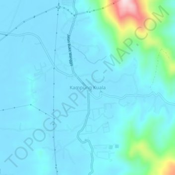 Kampung Kuala topographic map, elevation, terrain