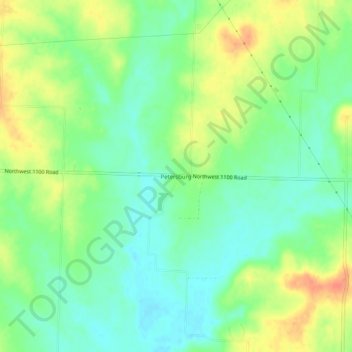 Petersburg topographic map, elevation, terrain