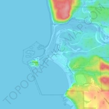 La Push topographic map, elevation, terrain