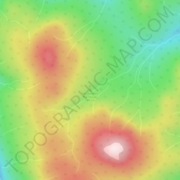 Rocky Mountains topographic map, elevation, terrain