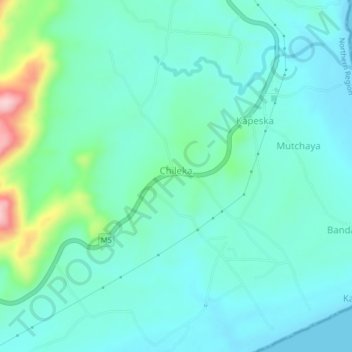 Chitika topographic map, elevation, terrain