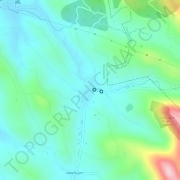 Chunkappara topographic map, elevation, terrain