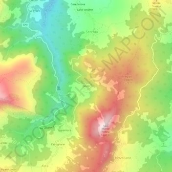Deusi topographic map, elevation, terrain