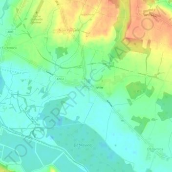 Galovac topographic map, elevation, terrain