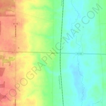 Wick topographic map, elevation, terrain