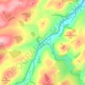 Newmill topographic map, elevation, terrain