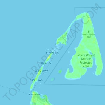Bimini Bay topographic map, elevation, terrain