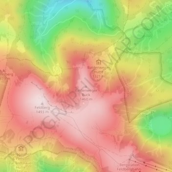 Baldenweger Buck topographic map, elevation, terrain