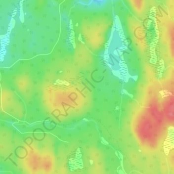 Interior Plateau topographic map, elevation, terrain