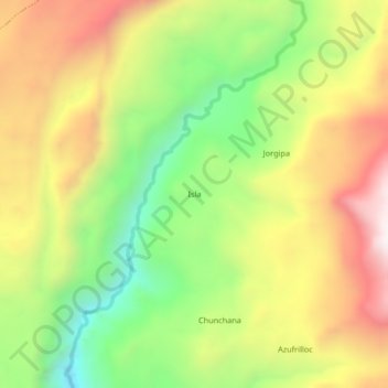 Isla topographic map, elevation, terrain