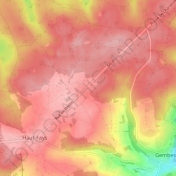 Les Scottons topographic map, elevation, terrain