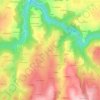 Forest topographic map, elevation, terrain