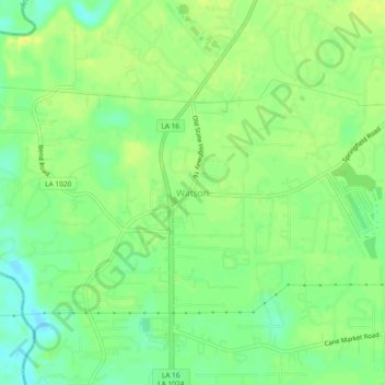 Watson topographic map, elevation, terrain