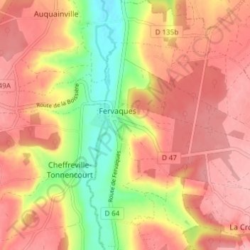 Cour des Sourciers topographic map, elevation, terrain