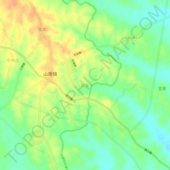 Guandong topographic map, elevation, terrain