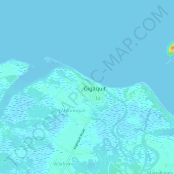 Alambique topographic map, elevation, terrain