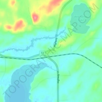 Dinorwic topographic map, elevation, terrain