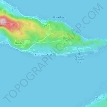 Vele topographic map, elevation, terrain