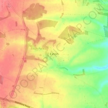 Exton topographic map, elevation, terrain
