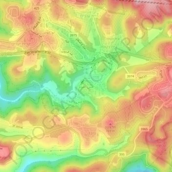 Ein Nakuba topographic map, elevation, terrain