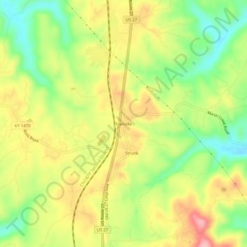 Silerville topographic map, elevation, terrain