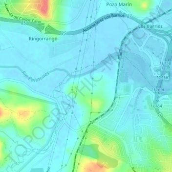 La Menacha topographic map, elevation, terrain