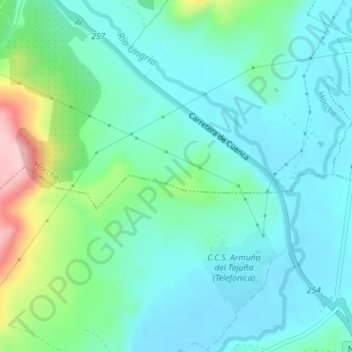 Alcubilla topographic map, elevation, terrain