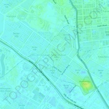 Gejah Talattulabad topographic map, elevation, terrain