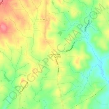 Grays Chapel topographic map, elevation, terrain