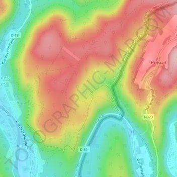 Buisson du Loup topographic map, elevation, terrain