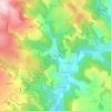 Les Landes topographic map, elevation, terrain