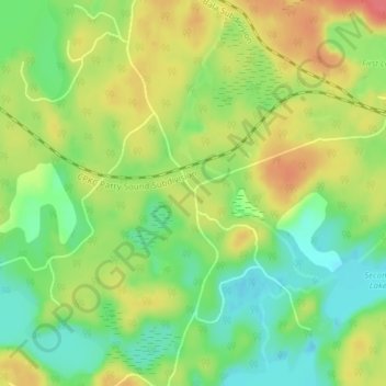 Black Road topographic map, elevation, terrain
